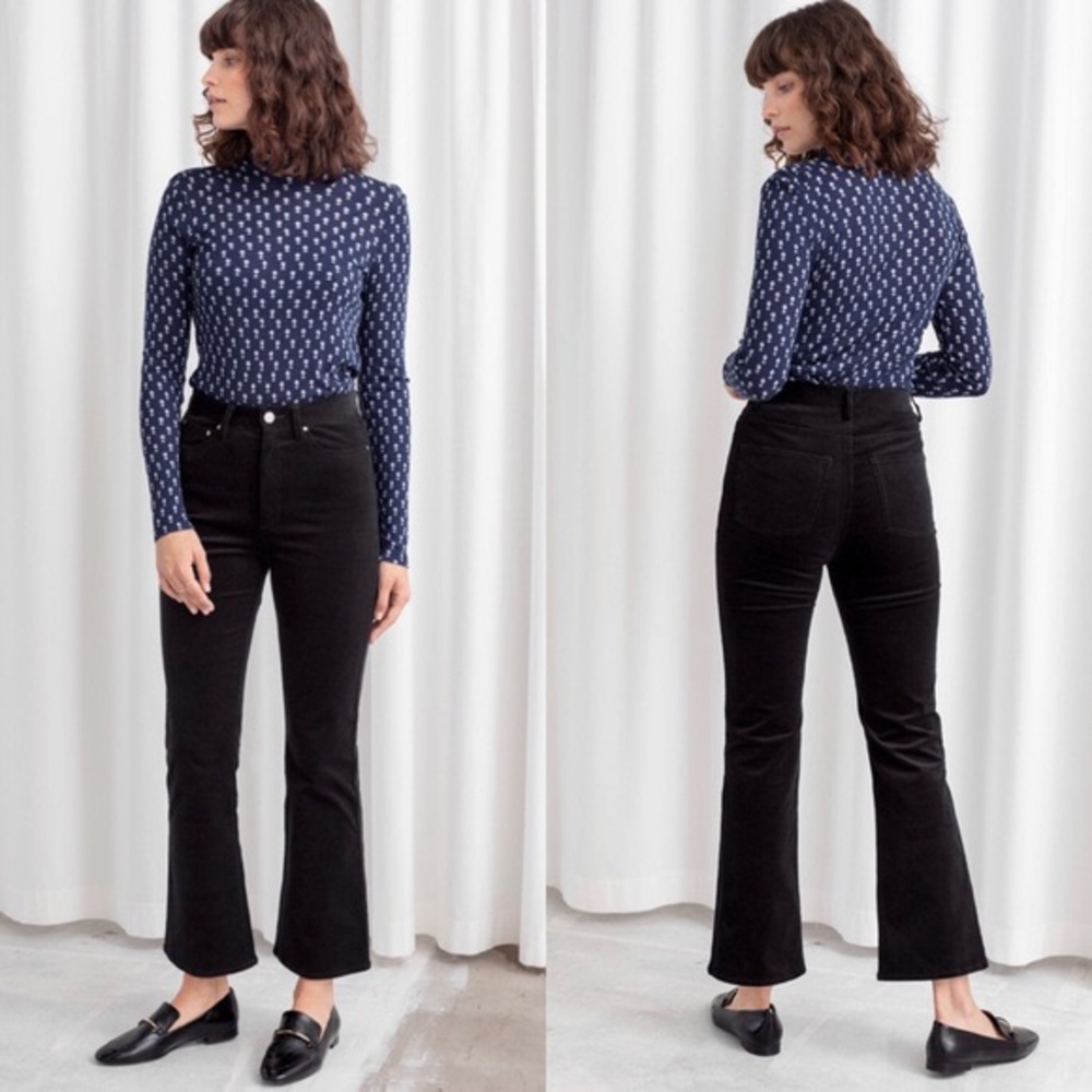 & Other Stories • Kick Flare Black Corduroys